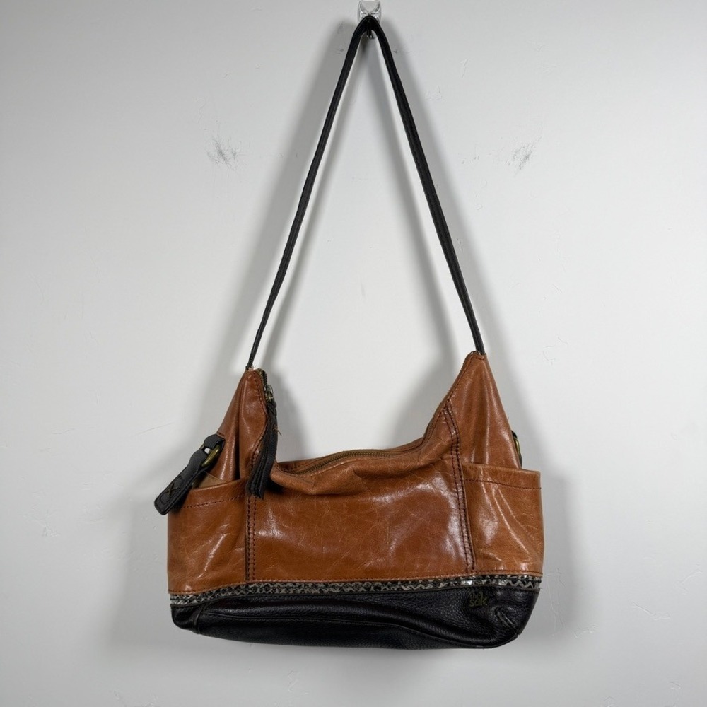 The Sak Kendra Leather Hobo Shoulder Bag Brown Boho Earthy Neutral Slouchy Purse